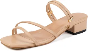 Block Heels for womens 2025 - Stylish Short Strappy Heels with Anti-Slip and Wear-Resistant Design, Perfect for Weddings and Special Occasions