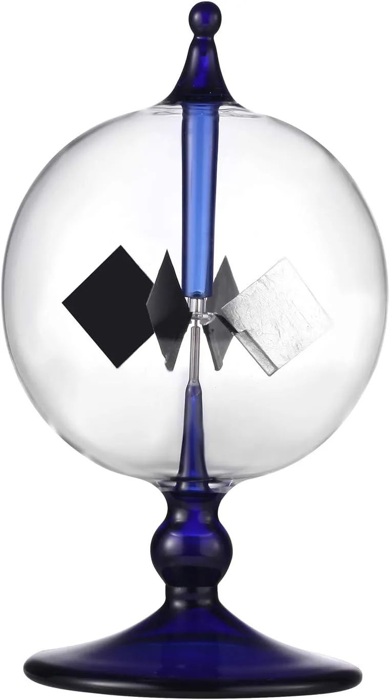 Blue Solar Power Radiometer Sun Light Energy Crookes Spinning Vanes Windmill Gift Home Desk Decoration
