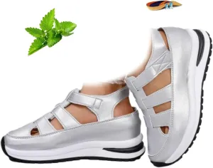 Bomre Shoes,Aveta Orthopedic Sandals,Aveta Arch Support Sandals, Bomre Orthopedic Slip on Shoes Women,Hollow Out Closed Toe Wedges for Women Gladiator Platform Shoe