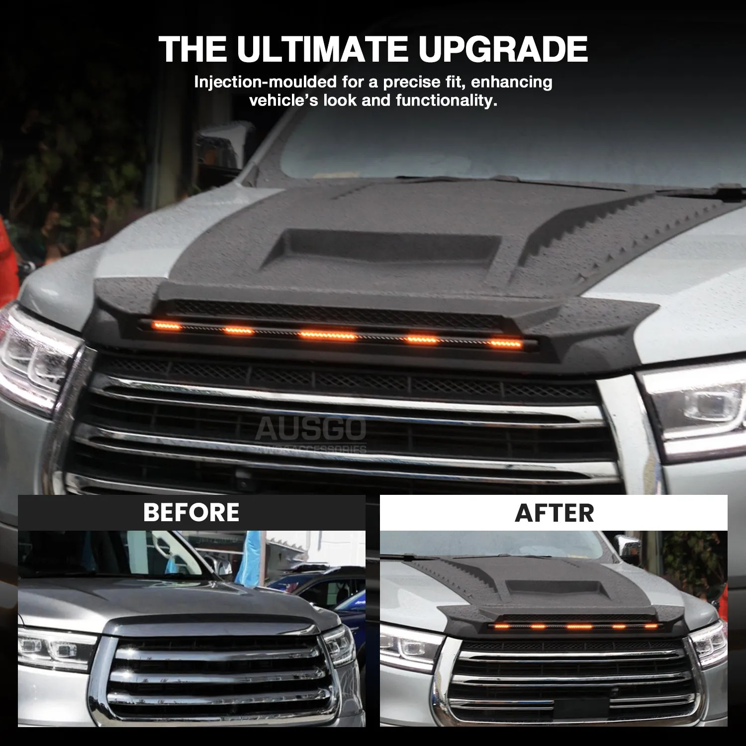 Bonnet Protector with LED Light for GWM Cannon 2020-Onwards