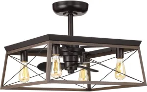 Briarwood Collection 22-Inch 3-Blade AC Motor Farmhouse Ceiling Fan Antique Bronze