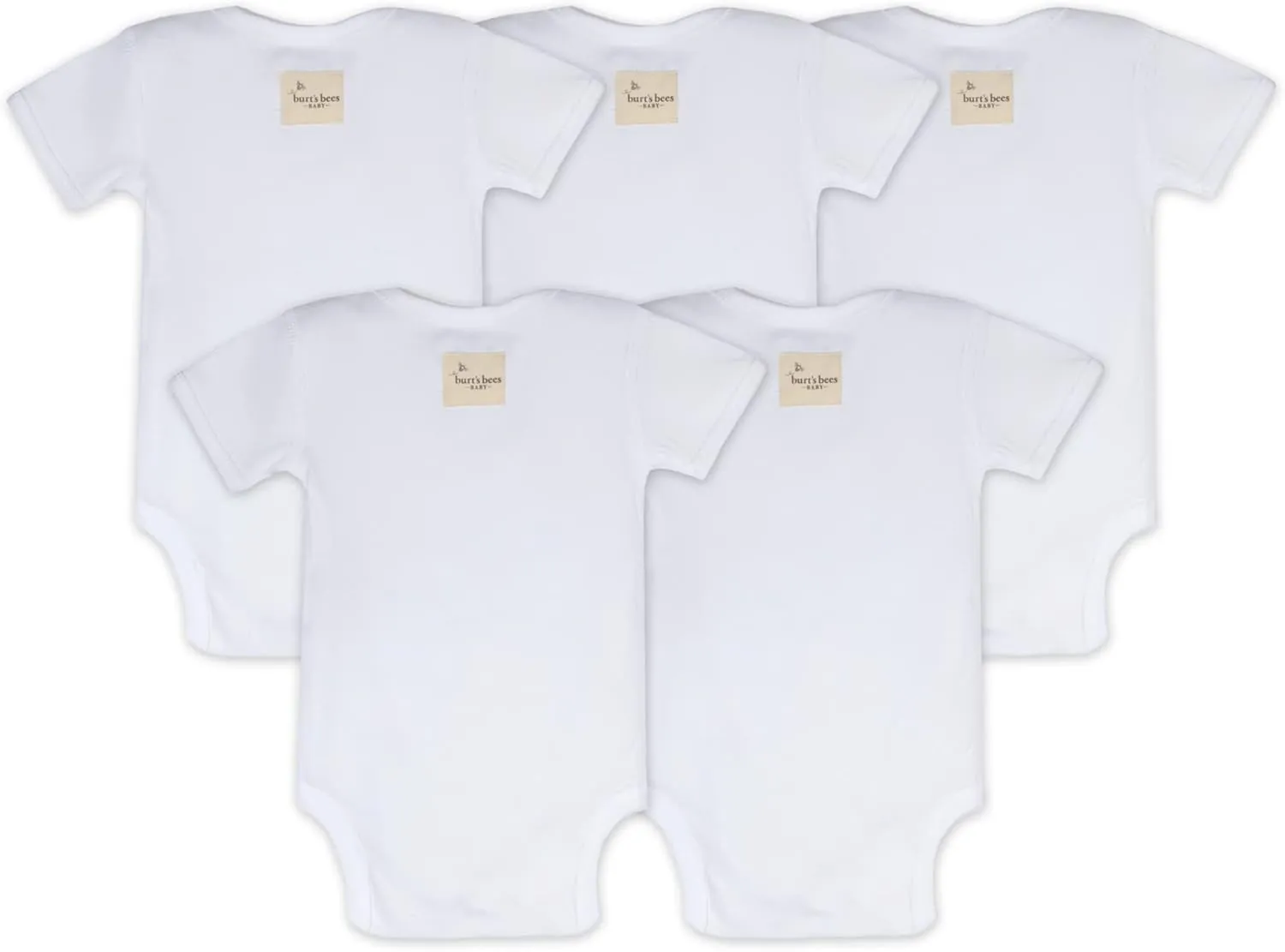 Burt's Bees Baby Unisex Baby Bodysuits, 5-pack Short & Long Sleeve One-pieces, 100% Organic Cotton Bodysuit