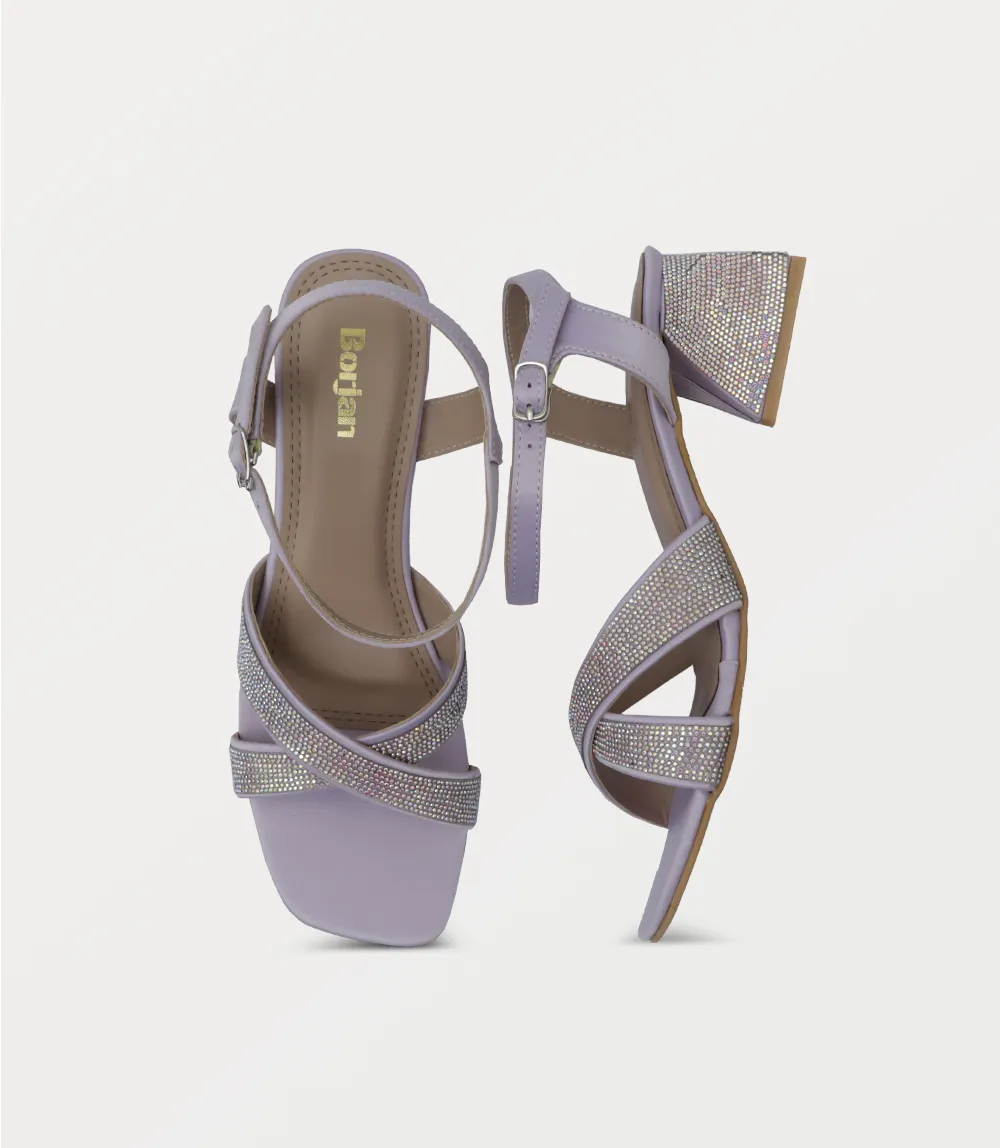 BW10413-LILAC-Women Sandal Heels