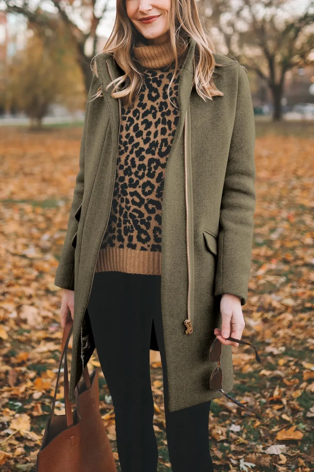 BZB Womens Long Coat Classic Open Front Zip Up Casual Winter Wool Blend Over Pea Coats Long Jackets