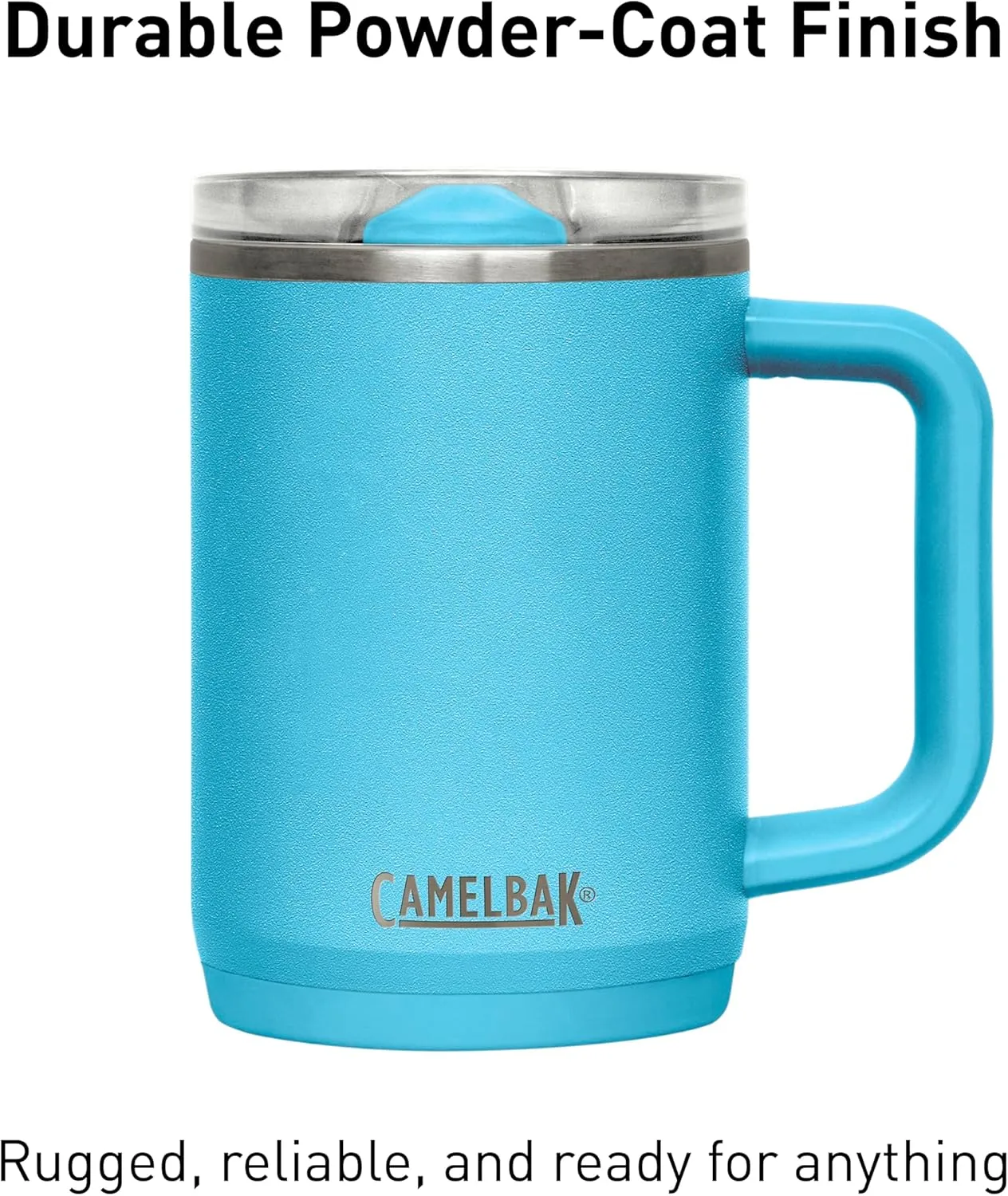 CamelBak Thrive Leak-Proof 16 oz Mug, Insulated Stainless Steel - For travel, coffee, tea, hot beverages - Spill Proof - Cup-holder Compatible, Nordic Blue