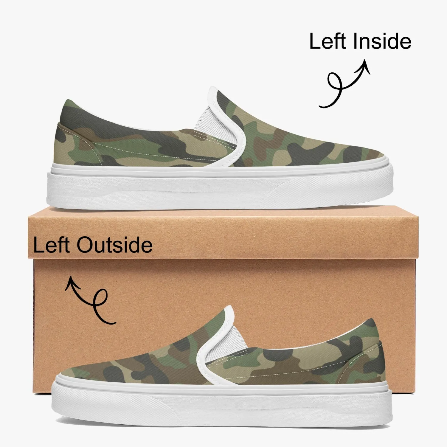 Camo Slip-On Shoes | Military Brown Camouflage