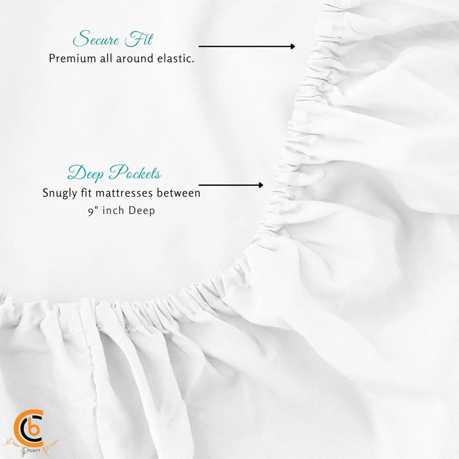 Camping Cot Sheets 33" x 75" - 3 Piece Cot Sheet Set for Bunk Bed - fits Upto 9" Deep Mattress, Perfect for Narrow Twin, Camping Cot, RV Bunk, Guest Beds, Trifold Mattress - White