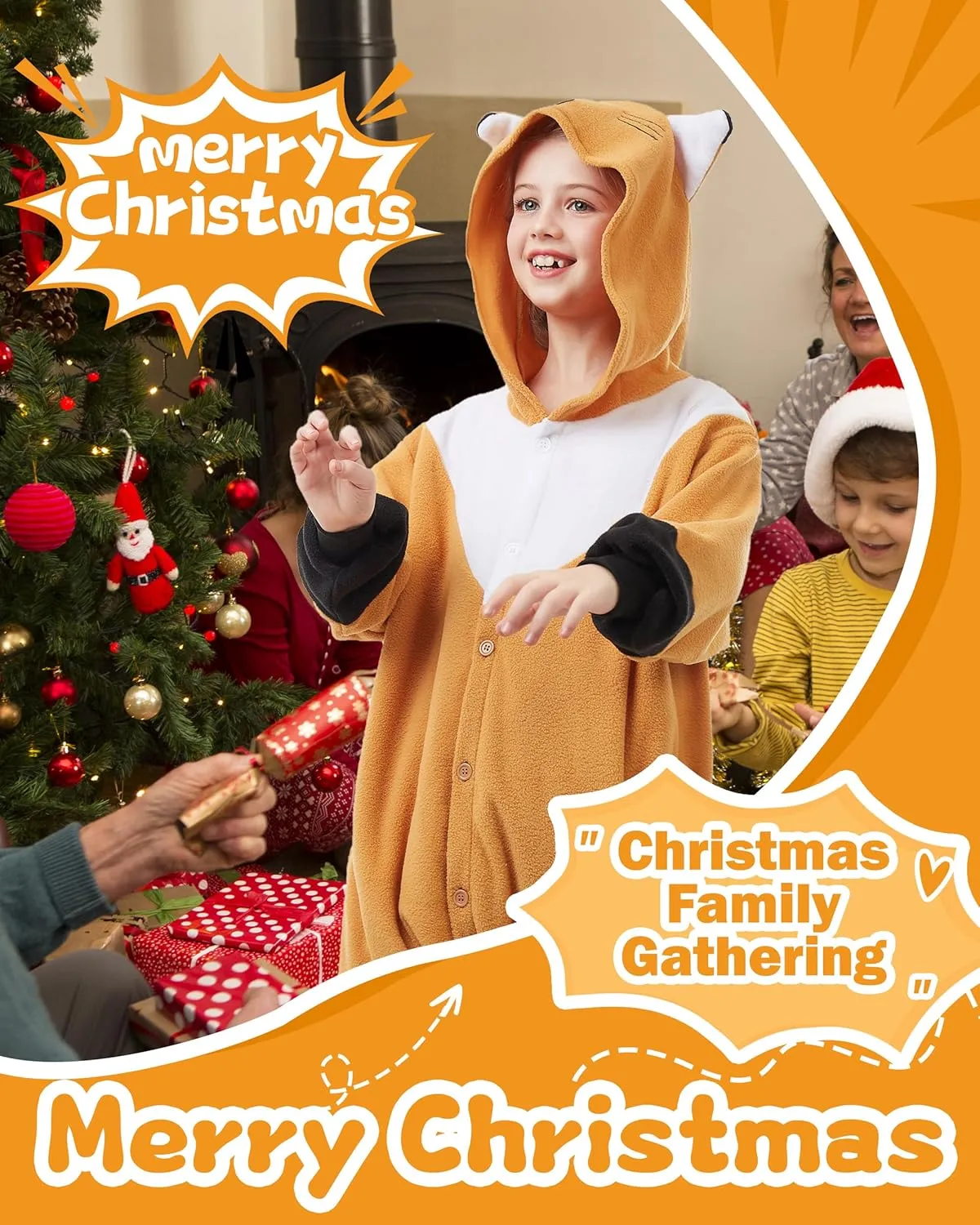 CANASOUR Unisex Halloween Kids Animal Onesie For Girls Anime Cosplay Costume Party Cosplay Pajamas