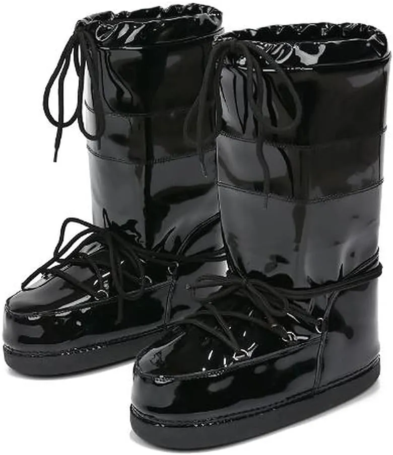Cape Robbin Puffy Lace Up Mid Calf Cozy Winter Boots