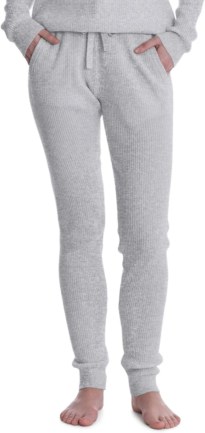 Cashmeren Women’s Ribbed Loungewear Set 100% Pure Cashmere Long Sleeve Sweater and Joggers (Tops and Bottoms Sold Separately)