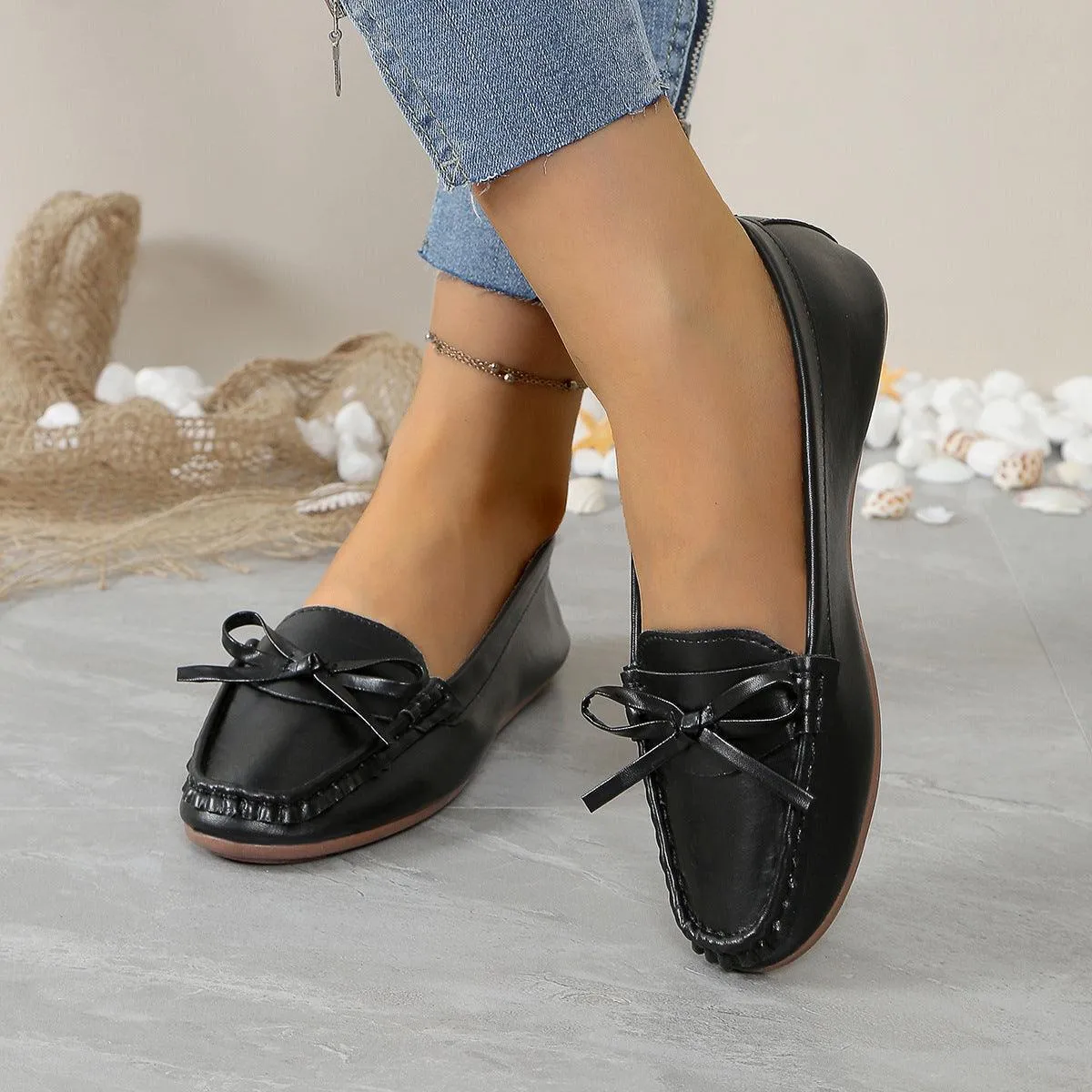 Casual Bowknot Flat Shoes