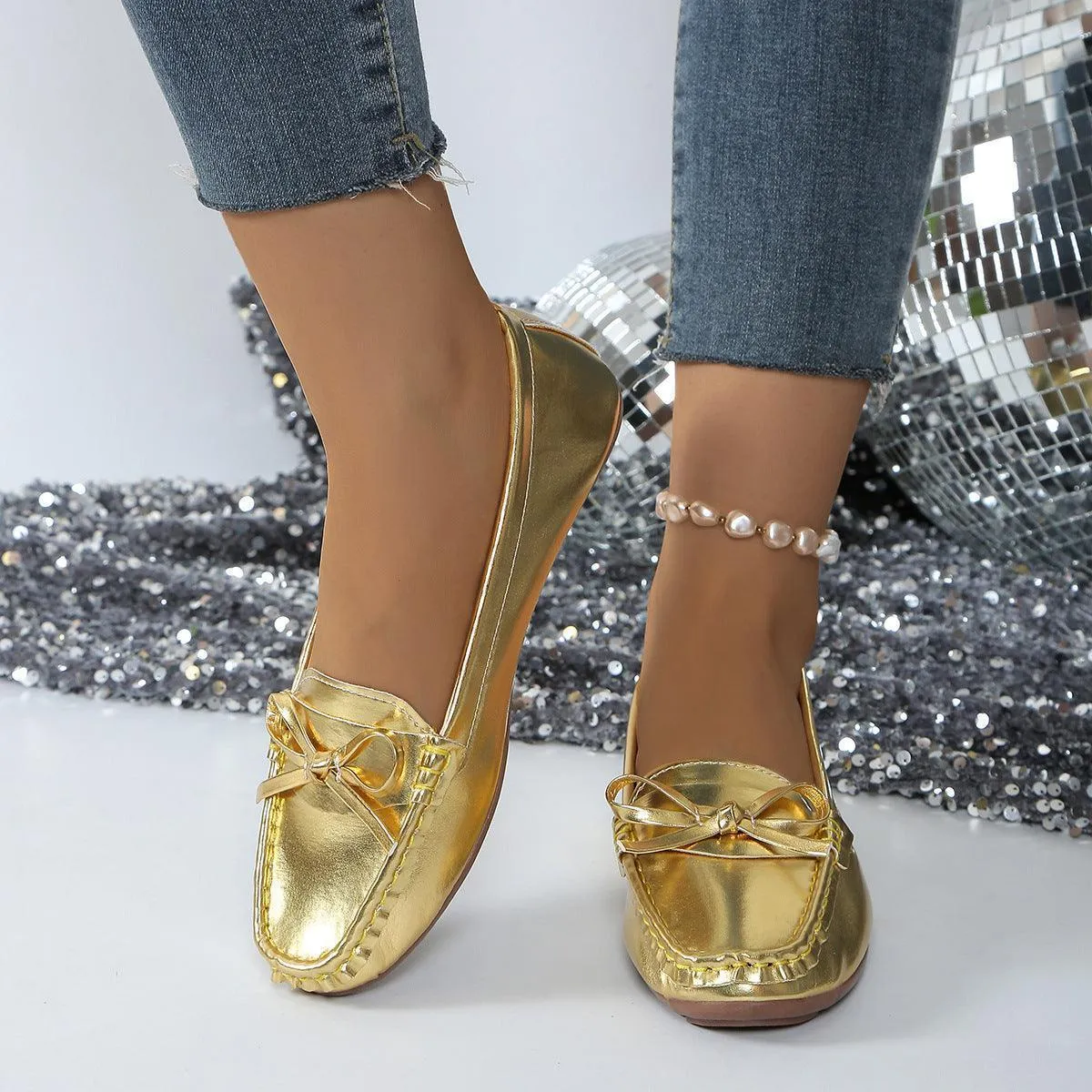 Casual Bowknot Flat Shoes