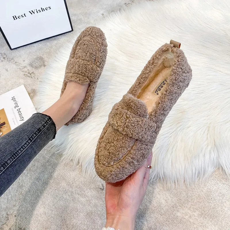 Charlotte - Warm slip-on shoes with fleece lining