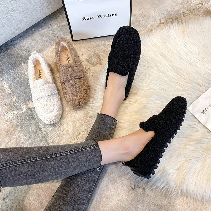 Charlotte - Warm slip-on shoes with fleece lining