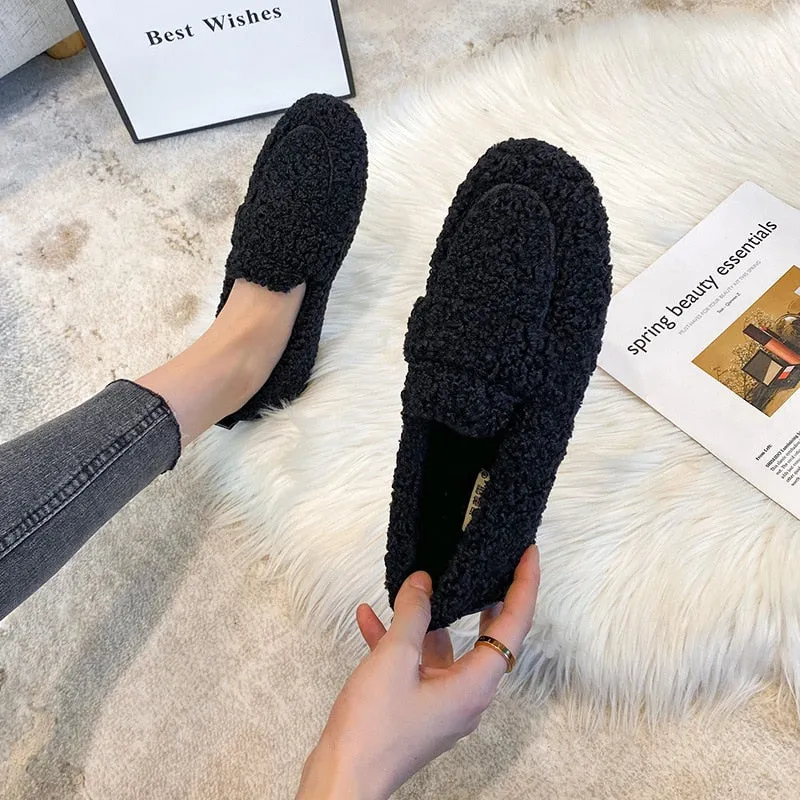 Charlotte - Warm slip-on shoes with fleece lining