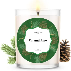 Christmas Winter Candles | Fir and Pine | Made with 100% Natural Soy and Coconut Wax | Hand Poured 18 oz Candles | Home Decor Gifts