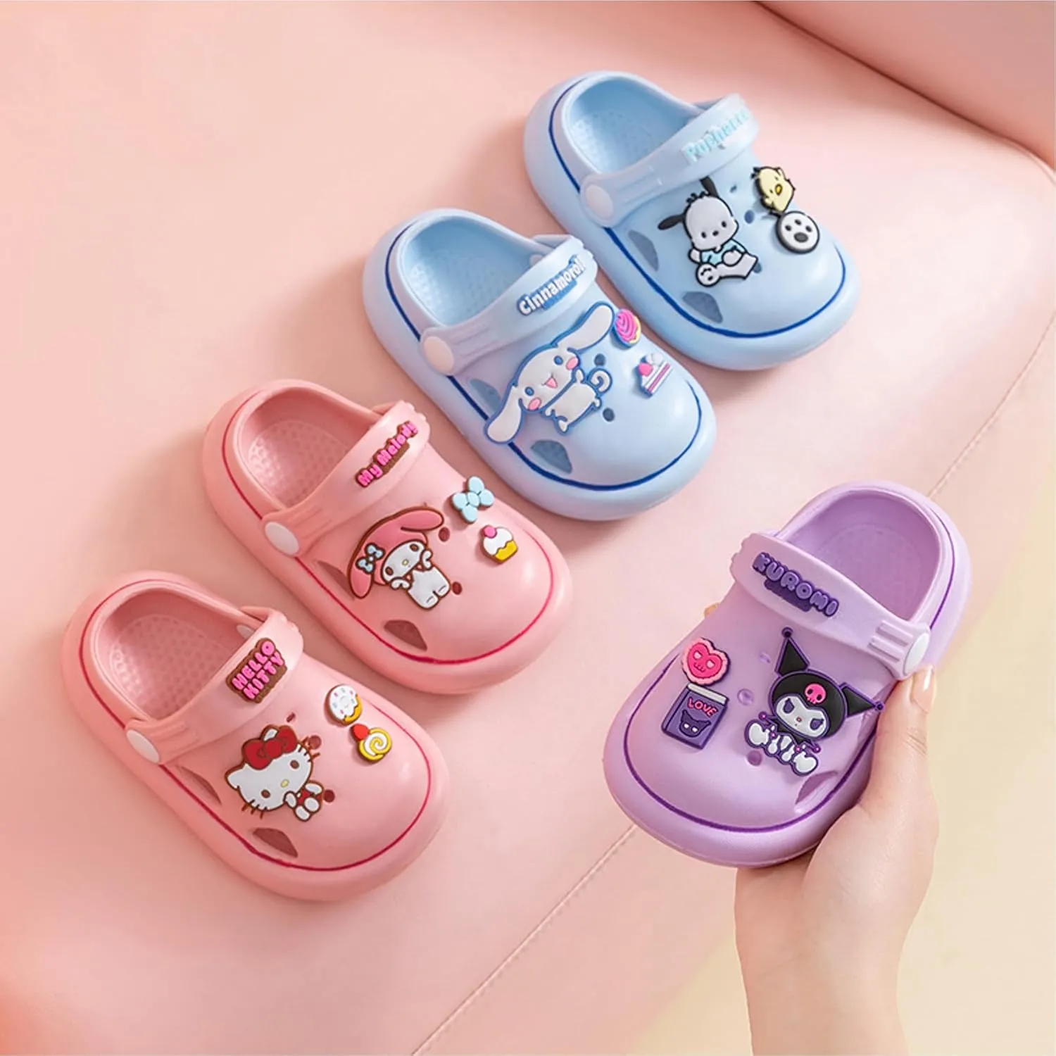 Cinnamoroll & Cake Clogs Slip on Water Shoes Casual Summer for Girls Boys Kids Children