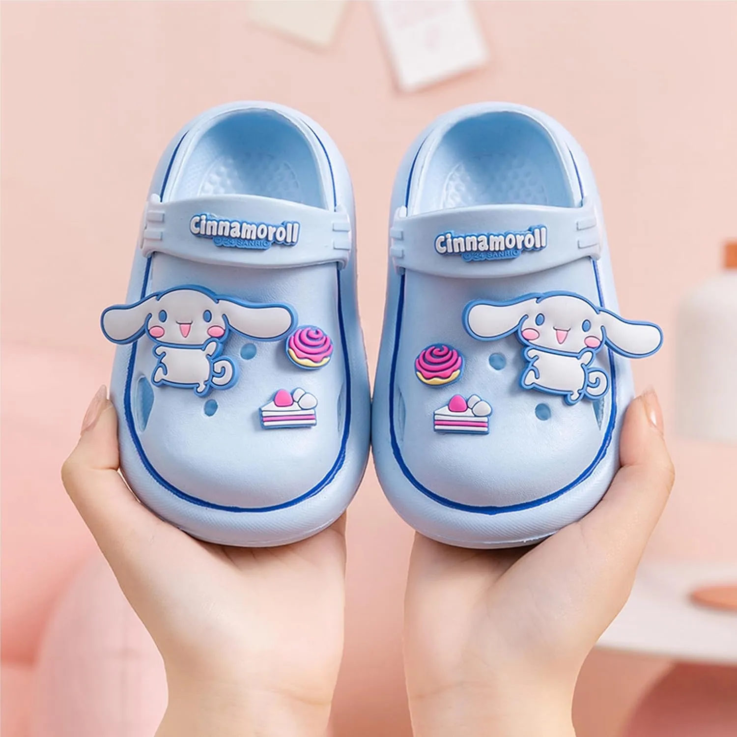 Cinnamoroll & Cake Clogs Slip on Water Shoes Casual Summer for Girls Boys Kids Children