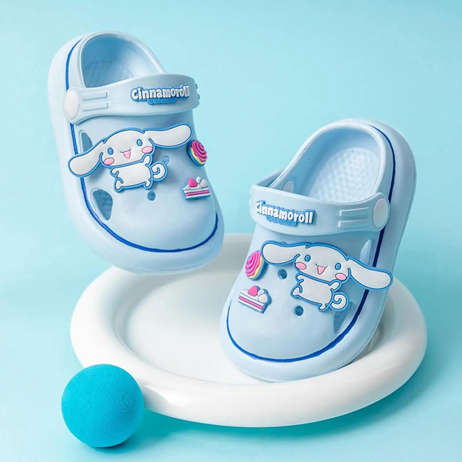 Cinnamoroll & Cake Clogs Slip on Water Shoes Casual Summer for Girls Boys Kids Children