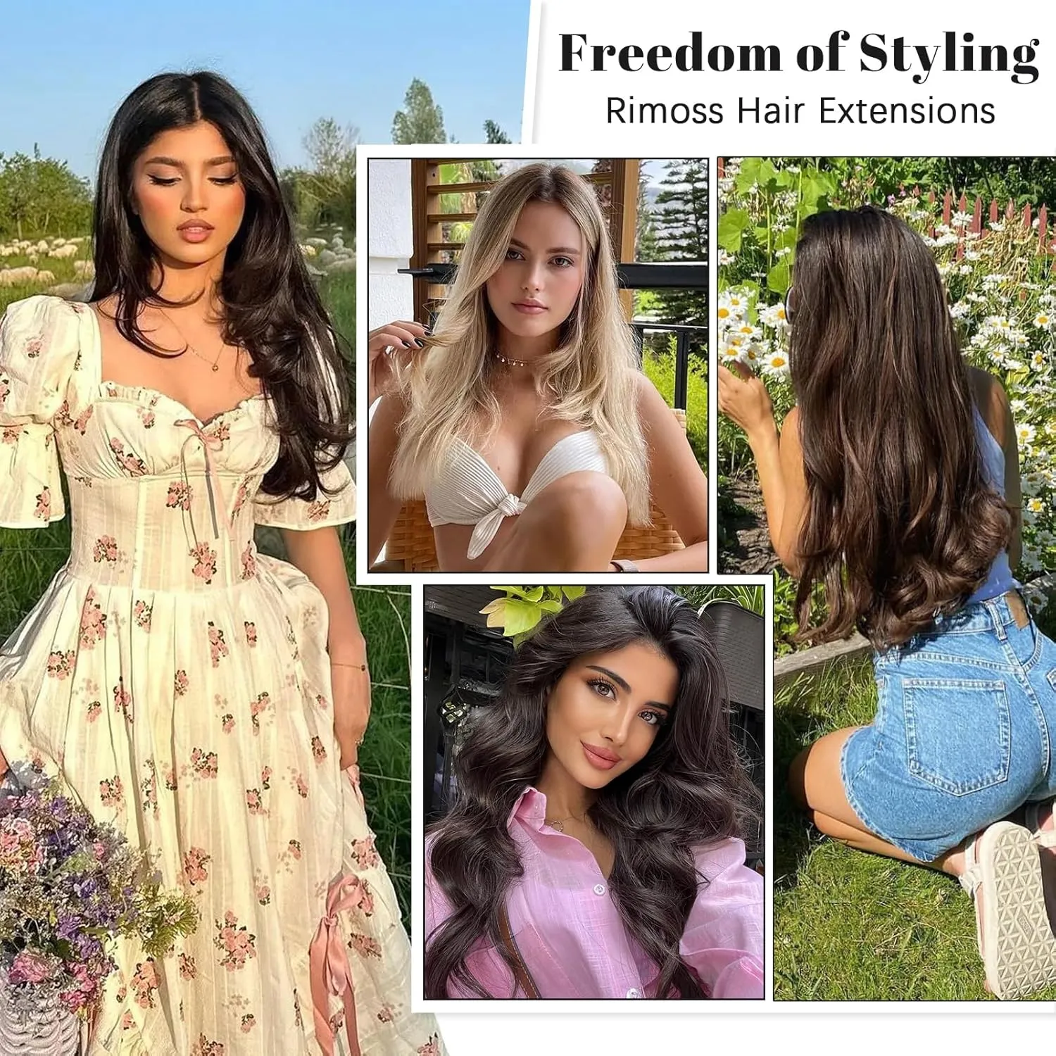 Clip in Hair Extensions Real Human Hair - 120g 20 Inch 7pcs, Bleach Blonde Color - Premium Soft Remy Human Hair Clip in Extensions Straight for Women (#613 20 Inch)
