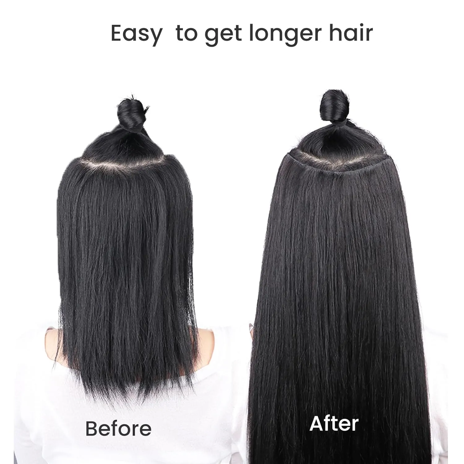Clip in Hair Extensions,1 Piece Hair Extensions Real Human Hair Clip ins 20 Inch Ombre Black to Brown Hair Extensions Body Wave Clip in Hair Extensions Real Human Hair Double Weft Hair Extensions
