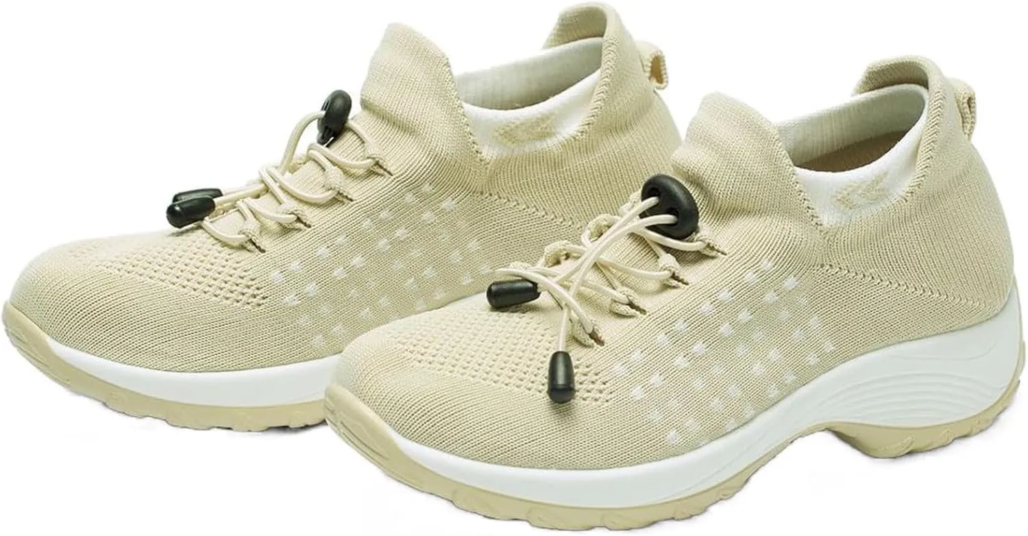 Comfort Orthowear Shoes, Comfortwear Ortho Stretch Cushion Shoes for Women, Slip-On Lightweight Casual Platform Shoes
