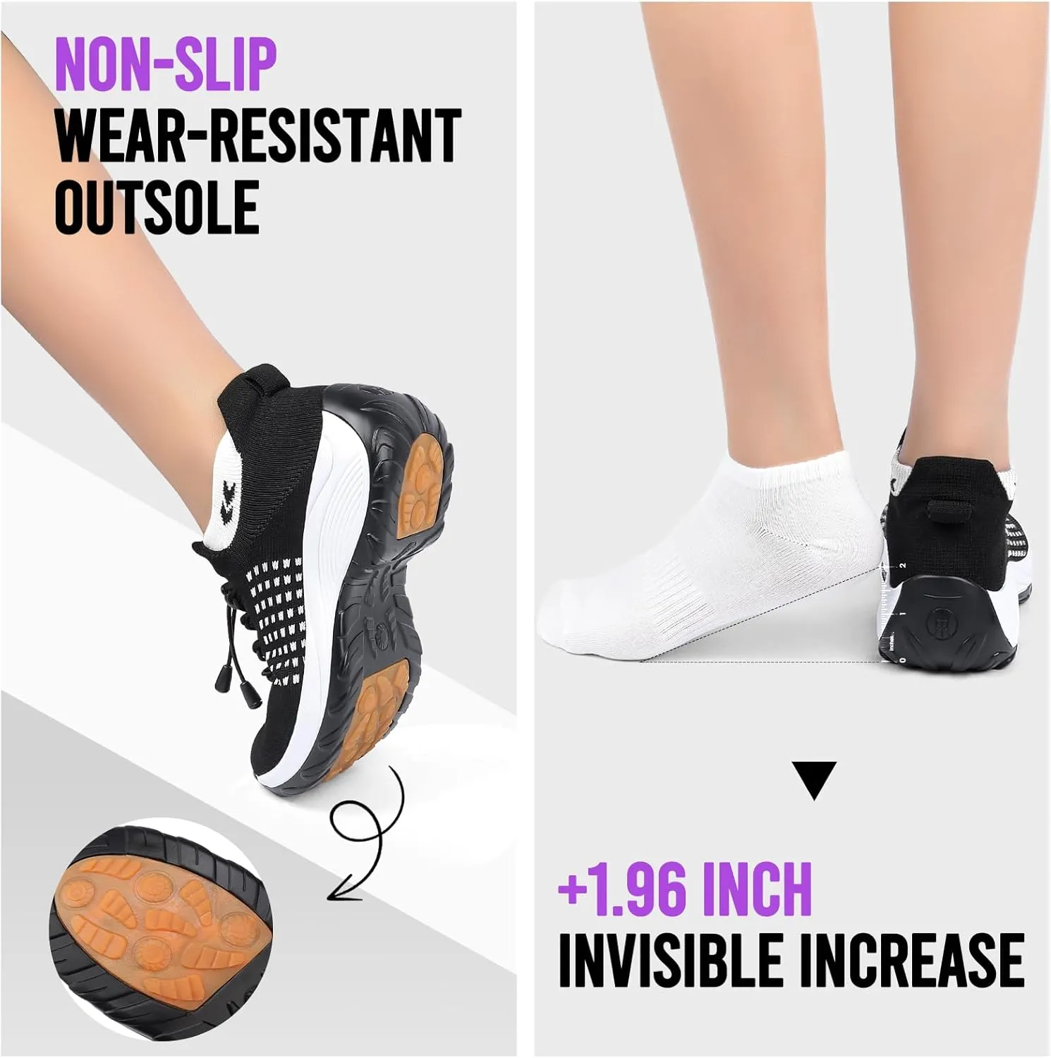 Comfortable Breathable Women Walking Shoes Slip on Trainers Women's Orthopedic Casual Ladies Shoe Thick Bottom