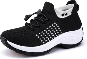 Comfortable Breathable Women Walking Shoes Slip on Trainers Women's Orthopedic Casual Ladies Shoe Thick Bottom
