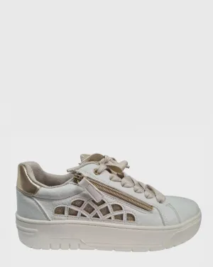 Cortina SJ 624330 White & Platina Leather Sneaker