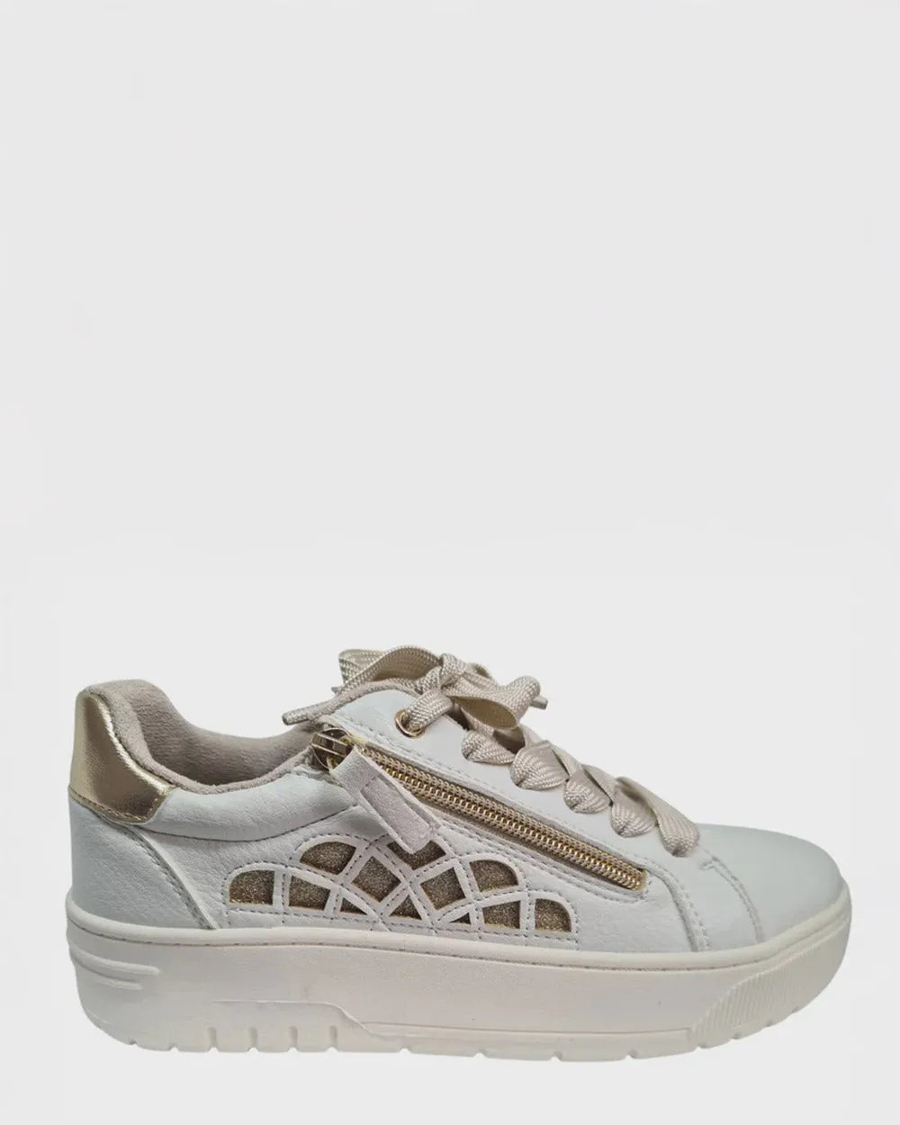 Cortina SJ 624330 White & Platina Leather Sneaker
