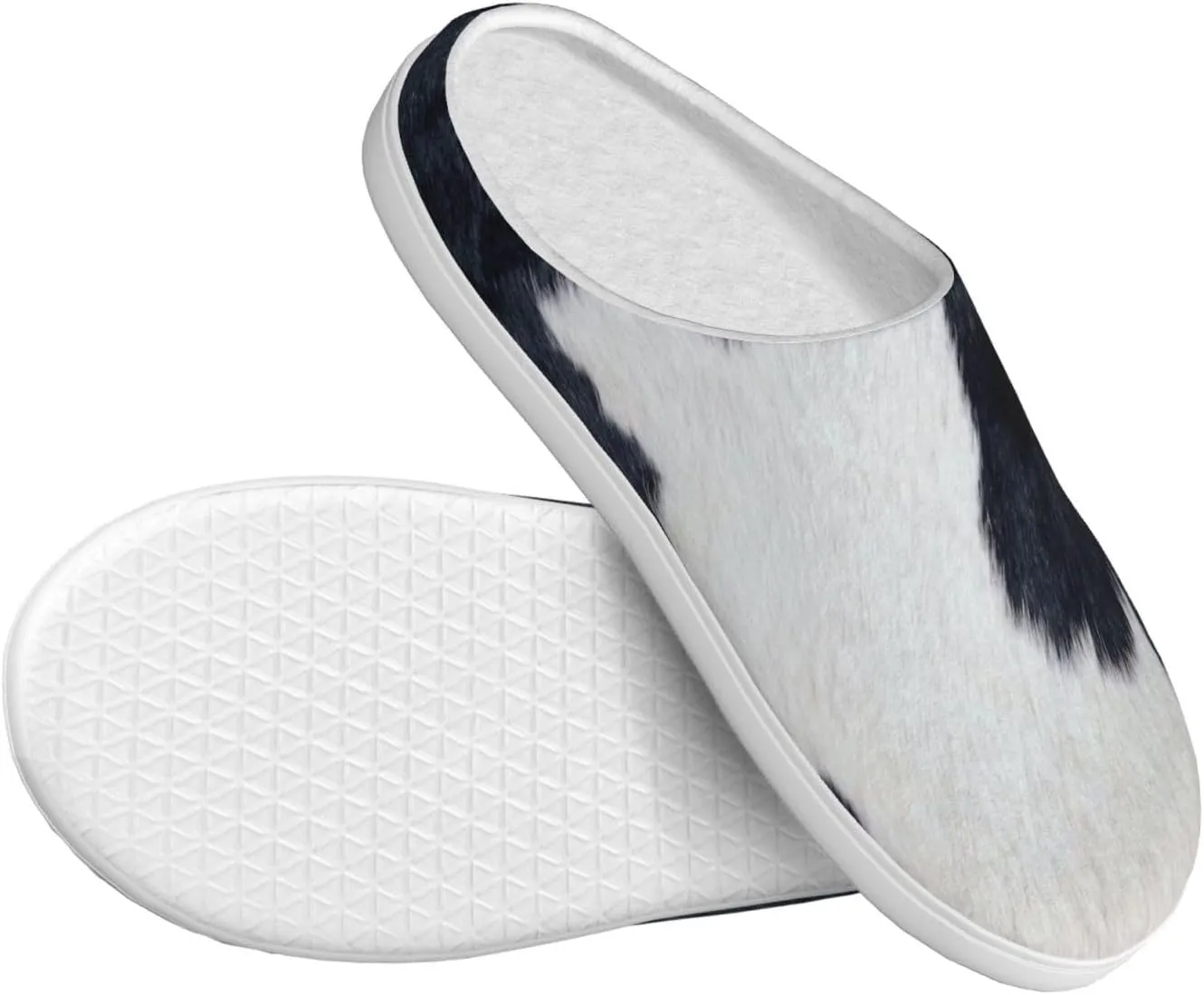 cowhide Print Versatile Use Anti Pilling Washable Slippers for Women Men Cozy Stylish shoes