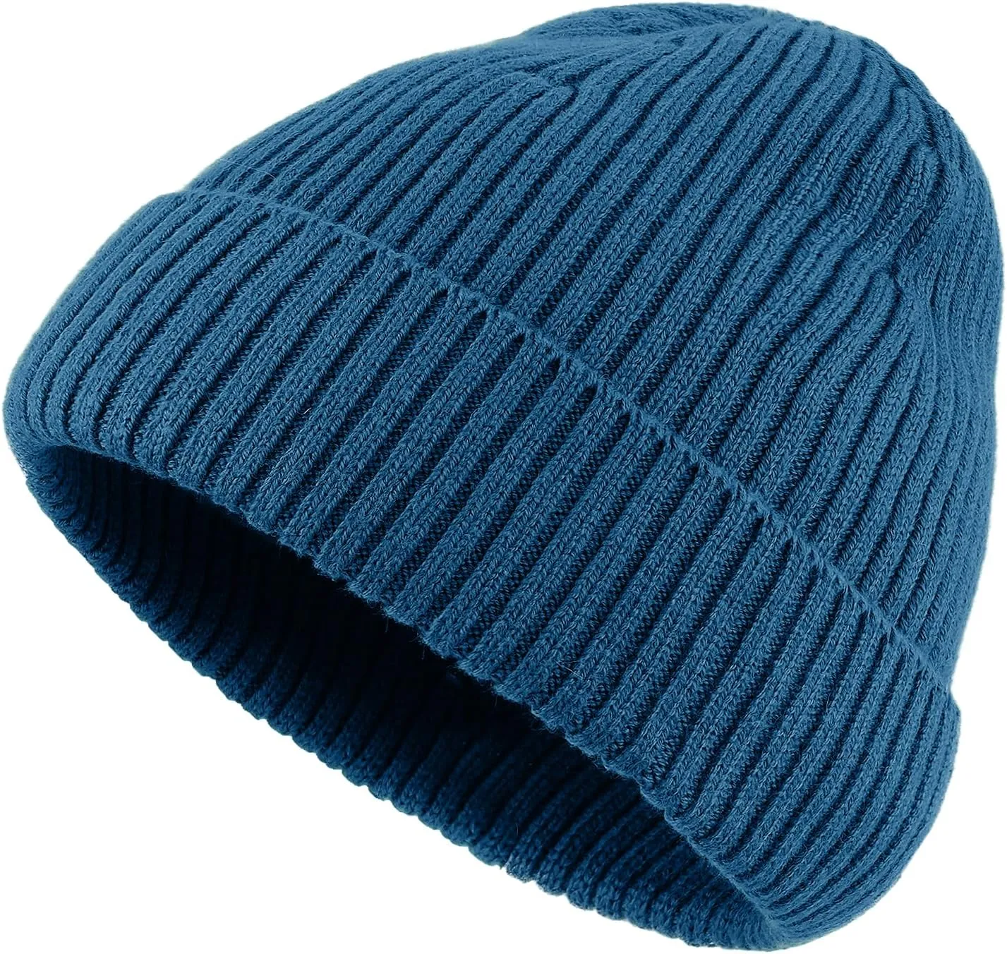 Croogo Knit Beanie Hat Fisherman Ski Caps Fall Winter Warm Knitted Ribbed Cuffed Skull Cap Slouchy Toboggan Cap for Men Women