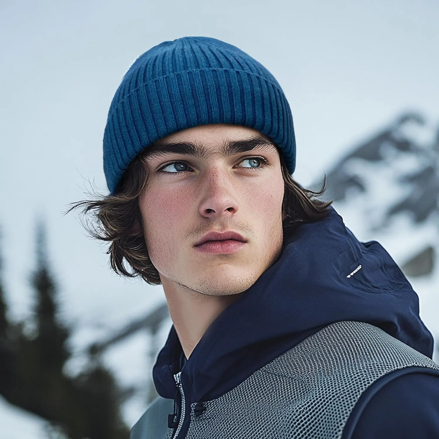 Croogo Knit Beanie Hat Fisherman Ski Caps Fall Winter Warm Knitted Ribbed Cuffed Skull Cap Slouchy Toboggan Cap for Men Women