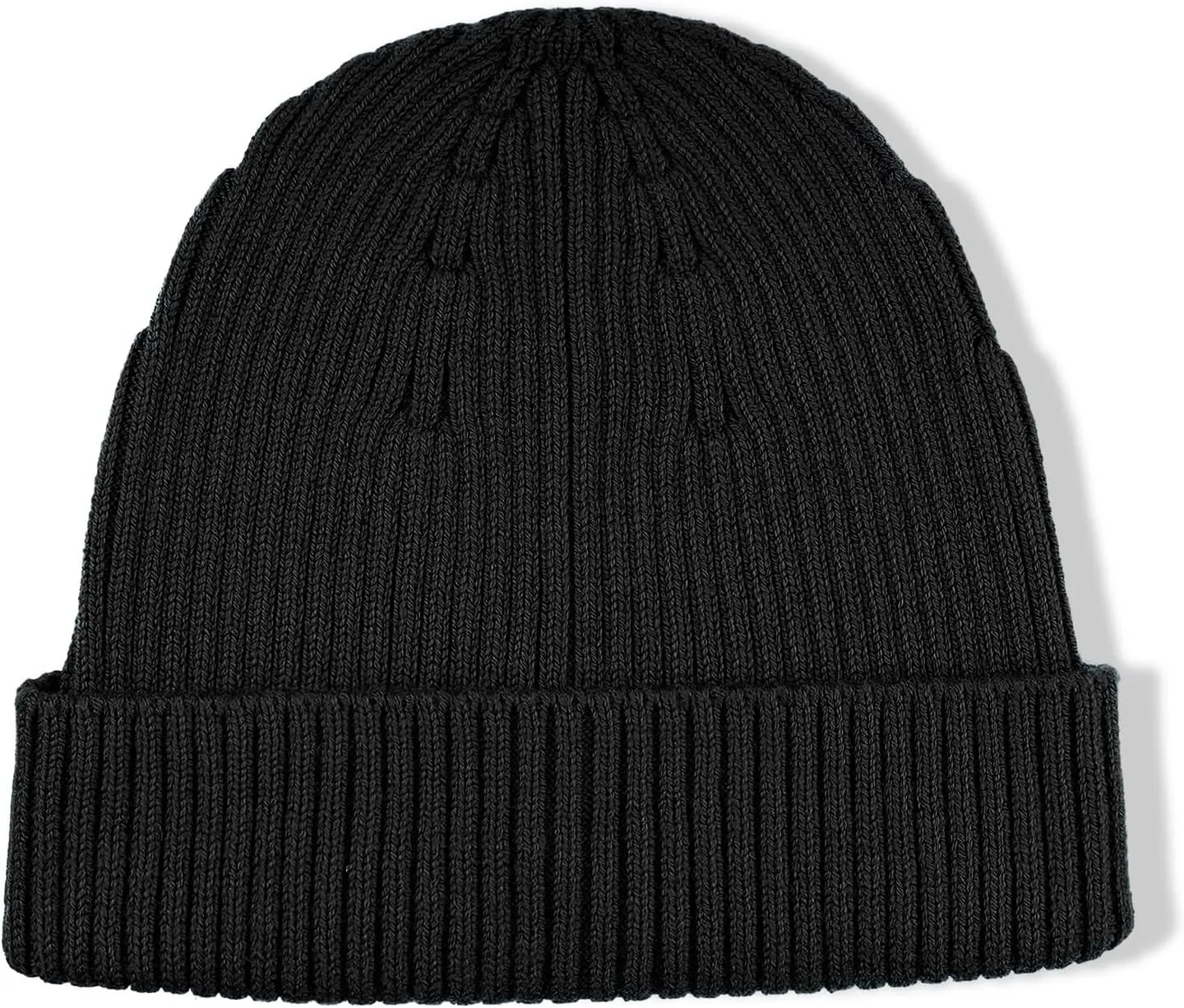 Croogo Knit Beanie Hat Fisherman Ski Caps Fall Winter Warm Knitted Ribbed Cuffed Skull Cap Slouchy Toboggan Cap for Men Women