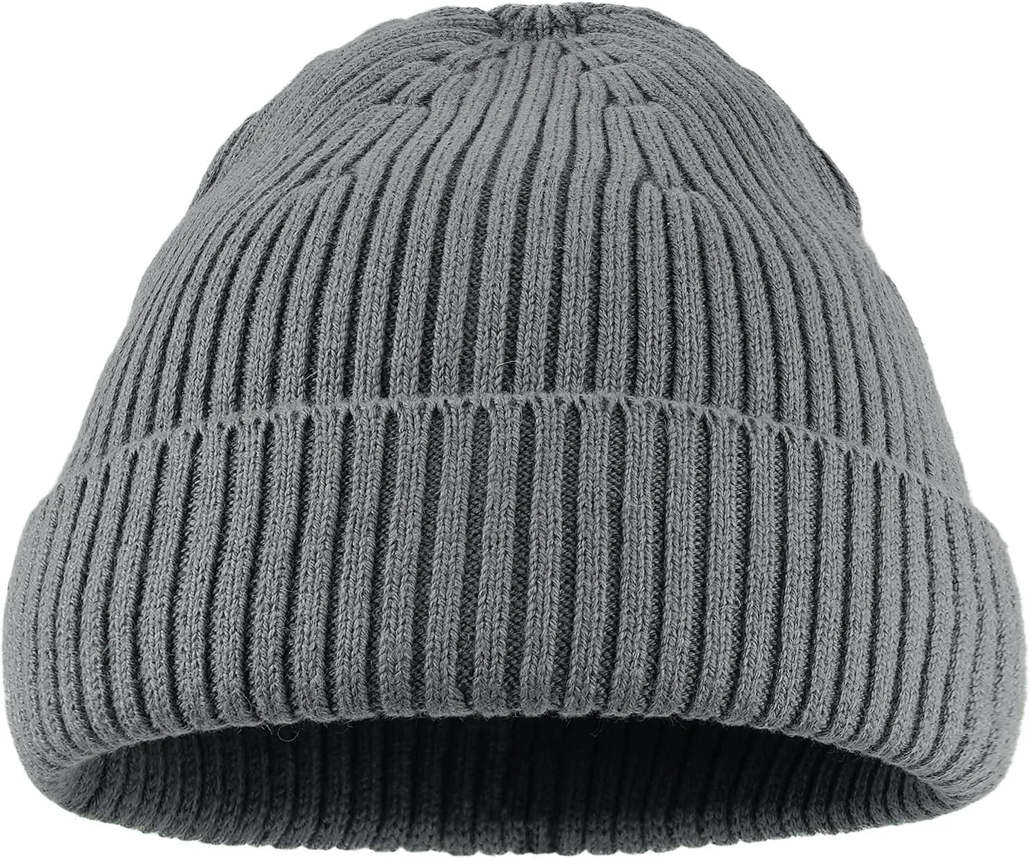 Croogo Knit Beanie Hat Fisherman Ski Caps Fall Winter Warm Knitted Ribbed Cuffed Skull Cap Slouchy Toboggan Cap for Men Women