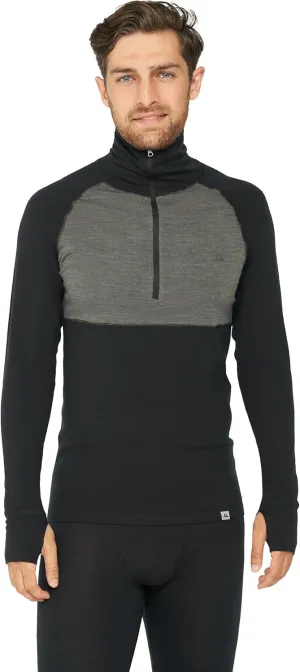 DANISH ENDURANCE Merino Wool Long Sleeve for Men, Thermal Top, Merino Wool Base Layer Underwear, with or Without a Zipper
