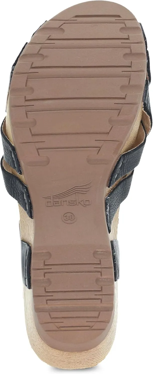 Dansko Tinley Fisherman Wedge Sandal for Women - Cushioned, Contoured Footbed for All-Day Comfort and Support - Adjustable Hook & Loop Straps with Buckle Detail