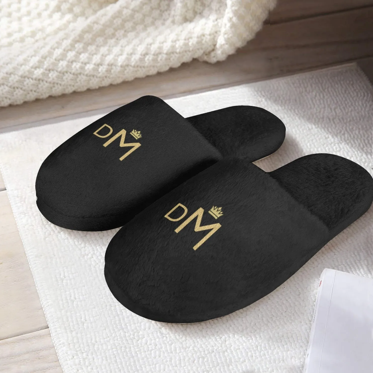 DM Classic Cotton Slippers Black