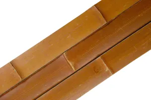 Eco-Friendly Bamboo Slats for Home & Commercial Use – Versatile Mocha Trim for Walls, Ceilings, Baseboards, Craft Projects, Tiki Bars & More – Natural Moso Bamboo, Easy Installation, 16-Pack