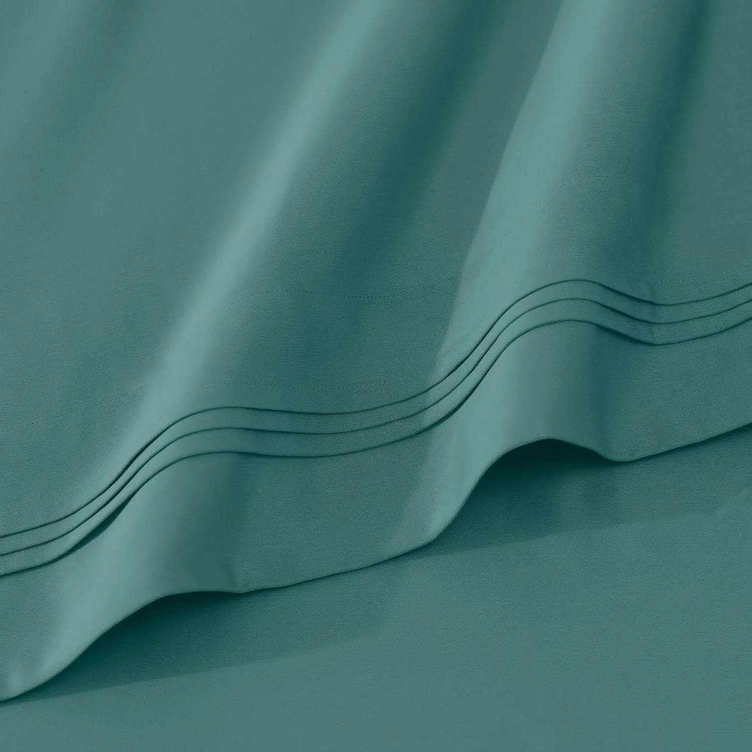 Egyptian Cotton Sheet Set - 1000-Thread Count Egyptian Cotton Solid California King Sheet Set with 18” Deep Pocket - Luxury High Thread Count Sheet Set, California King, Deep Sea
