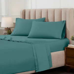 Egyptian Cotton Sheet Set - 1000-Thread Count Egyptian Cotton Solid California King Sheet Set with 18” Deep Pocket - Luxury High Thread Count Sheet Set, California King, Deep Sea