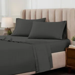 Egyptian Cotton Sheet Set - 1000-Thread Count Egyptian Cotton Solid California King Sheet Set with 18” Deep Pocket - Luxury High Thread Count Sheet Set, California King Gray