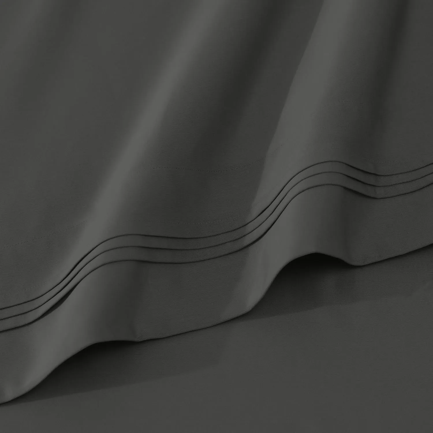 Egyptian Cotton Sheet Set - 1000-Thread Count Egyptian Cotton Solid California King Sheet Set with 18” Deep Pocket - Luxury High Thread Count Sheet Set, California King Gray