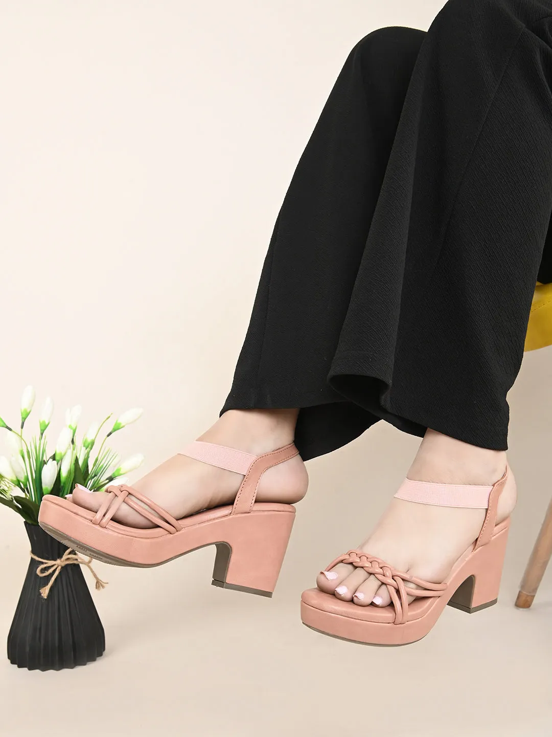 Elegant & Ankle straps Block Heel Sandals