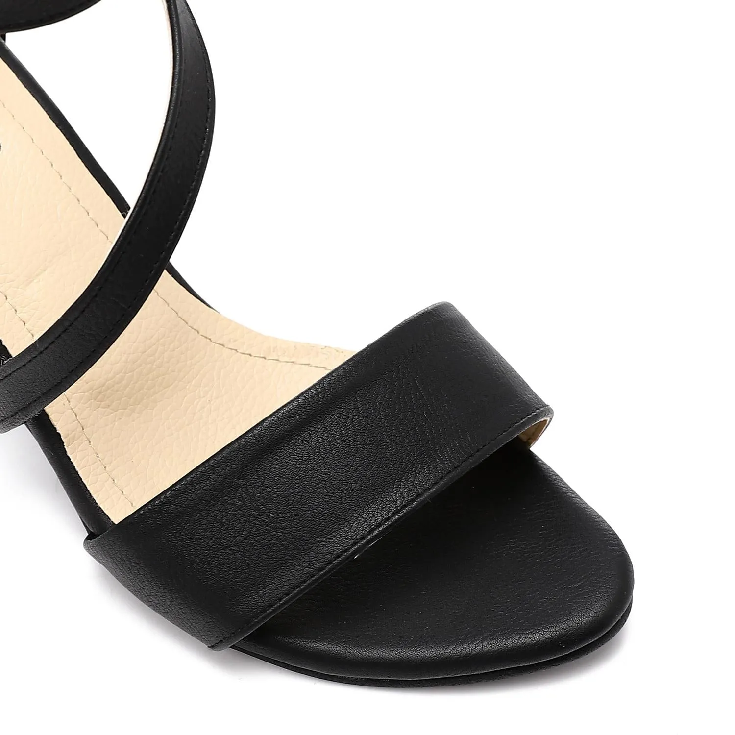Elegant Leather Heeled Sandal