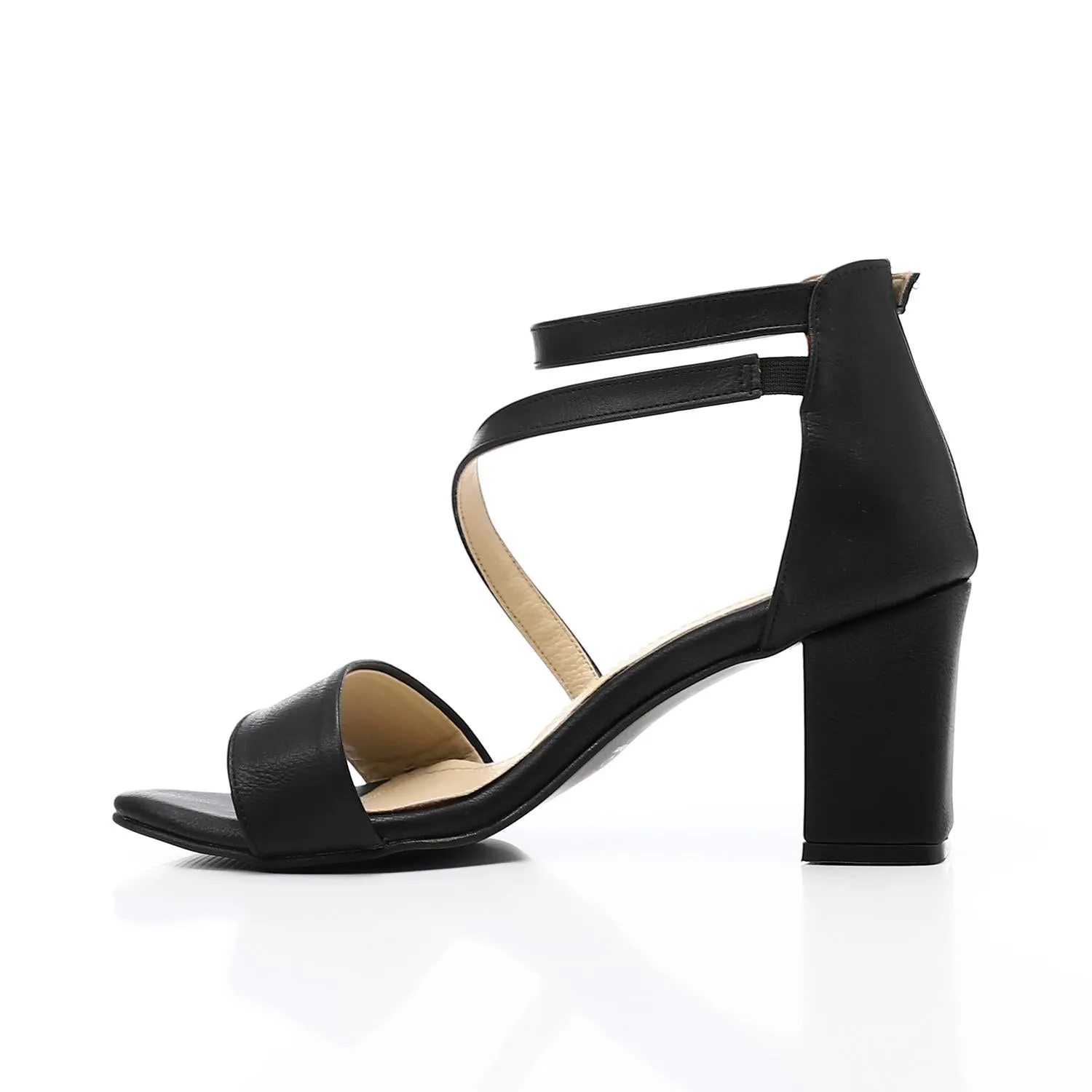 Elegant Leather Heeled Sandal