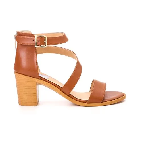 Elegant Leather Heeled Sandal