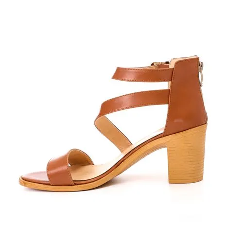 Elegant Leather Heeled Sandal