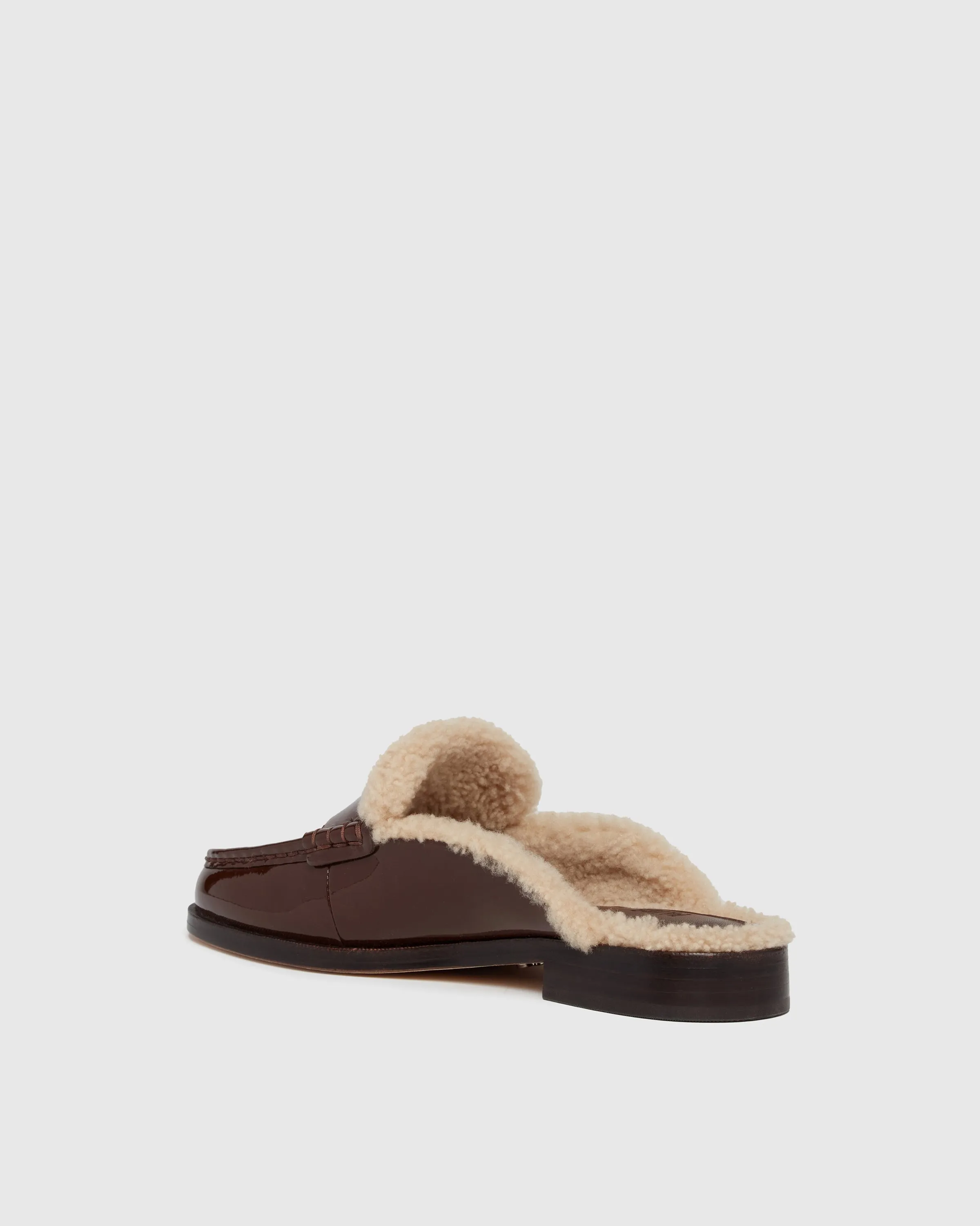 Emmett Flat - Chocolate Patent Leather