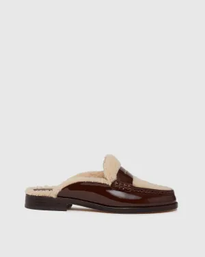 Emmett Flat - Chocolate Patent Leather